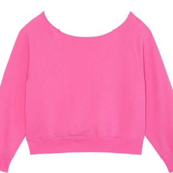PINK Victoria's Secret Ivy Fleece Off-The-Shoulder Sweatshirt - Picture 9 of 15